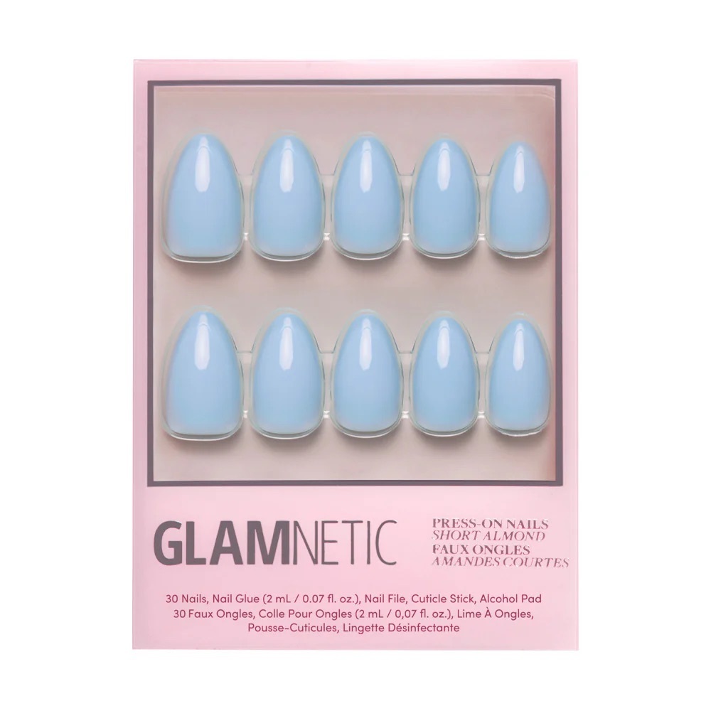 2 for $24 - Glamnetic Press On Nails - Soft Blue